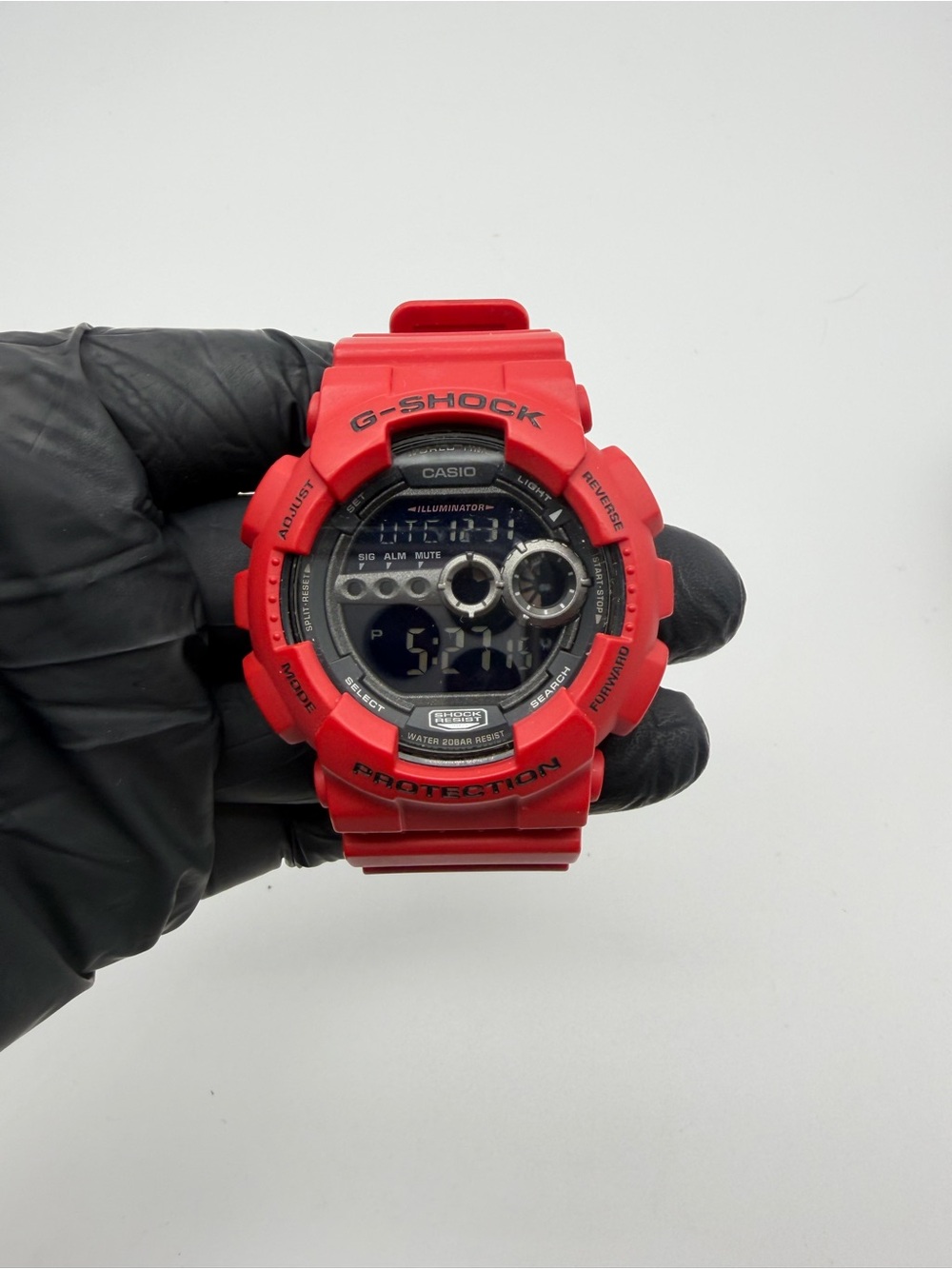 Custom Casio G-Shock GD-100 Red Digital Conversion Genuine Parts 3263